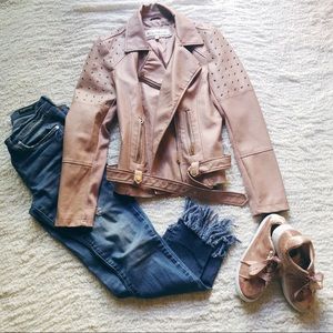 Sebby Collection Faux Leather Jacket Size M